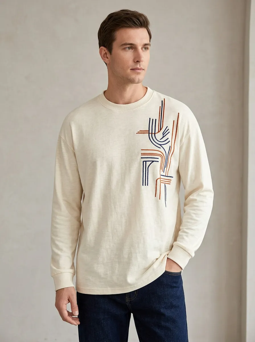 Men's Long Sleeve Modern Style Classic Layering Shirt