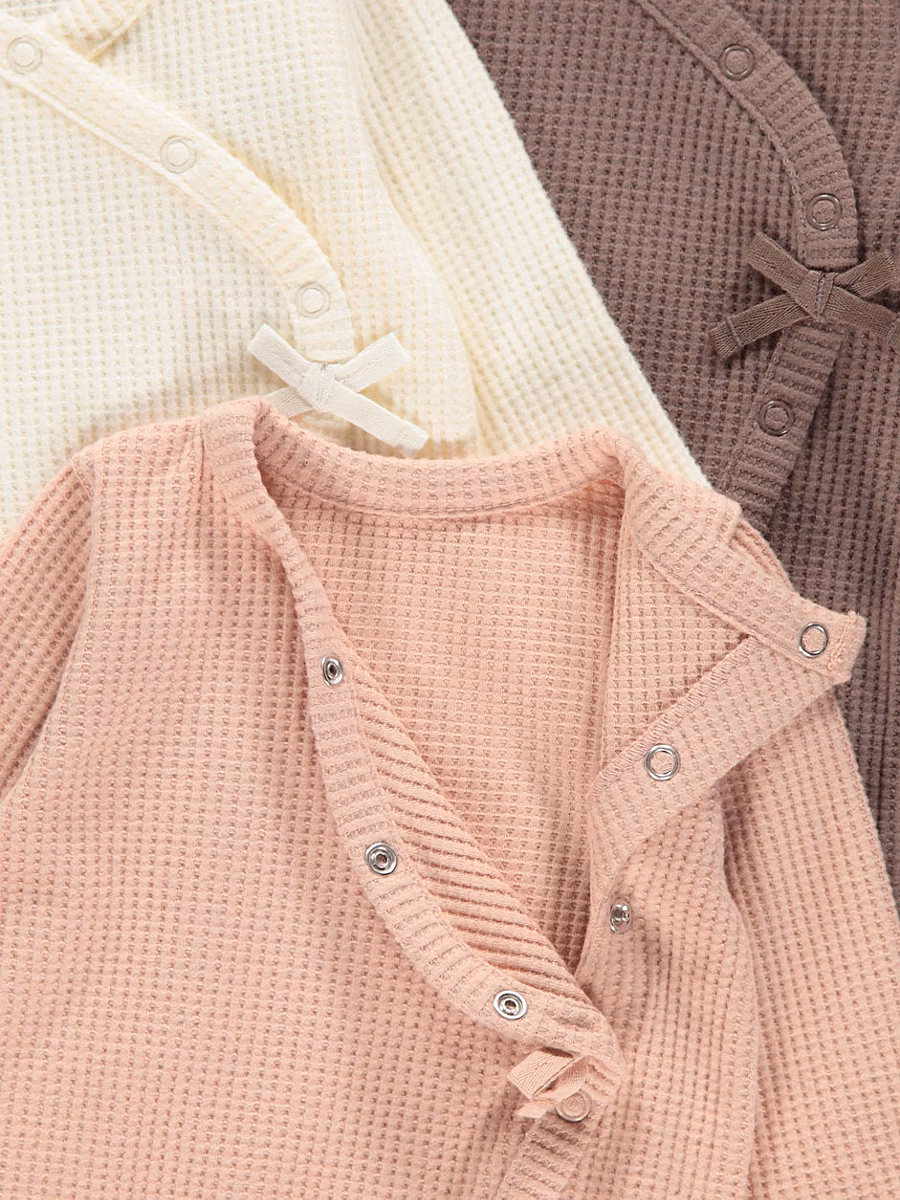 Waffle Footed Sleepsuits 3 Pack detail 2