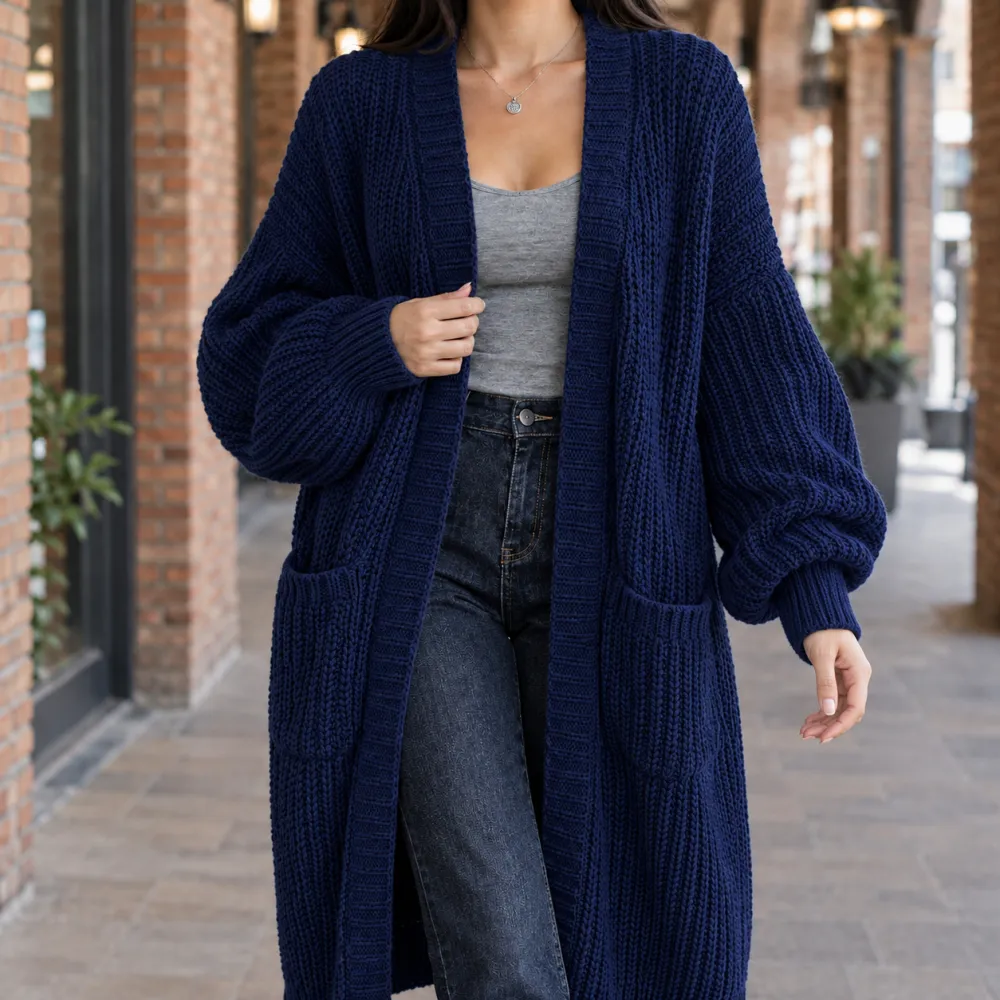 Oversized Polished Cardigan