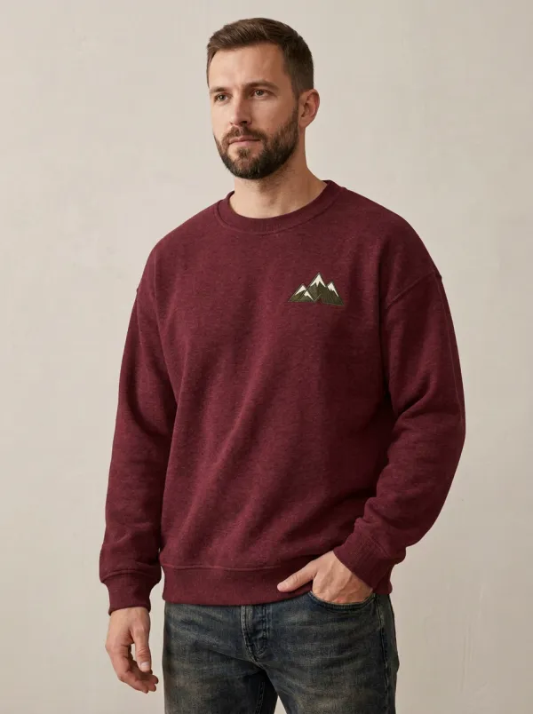 Men's Charcoal Outdoor Mountain Fleece Sweatshirt