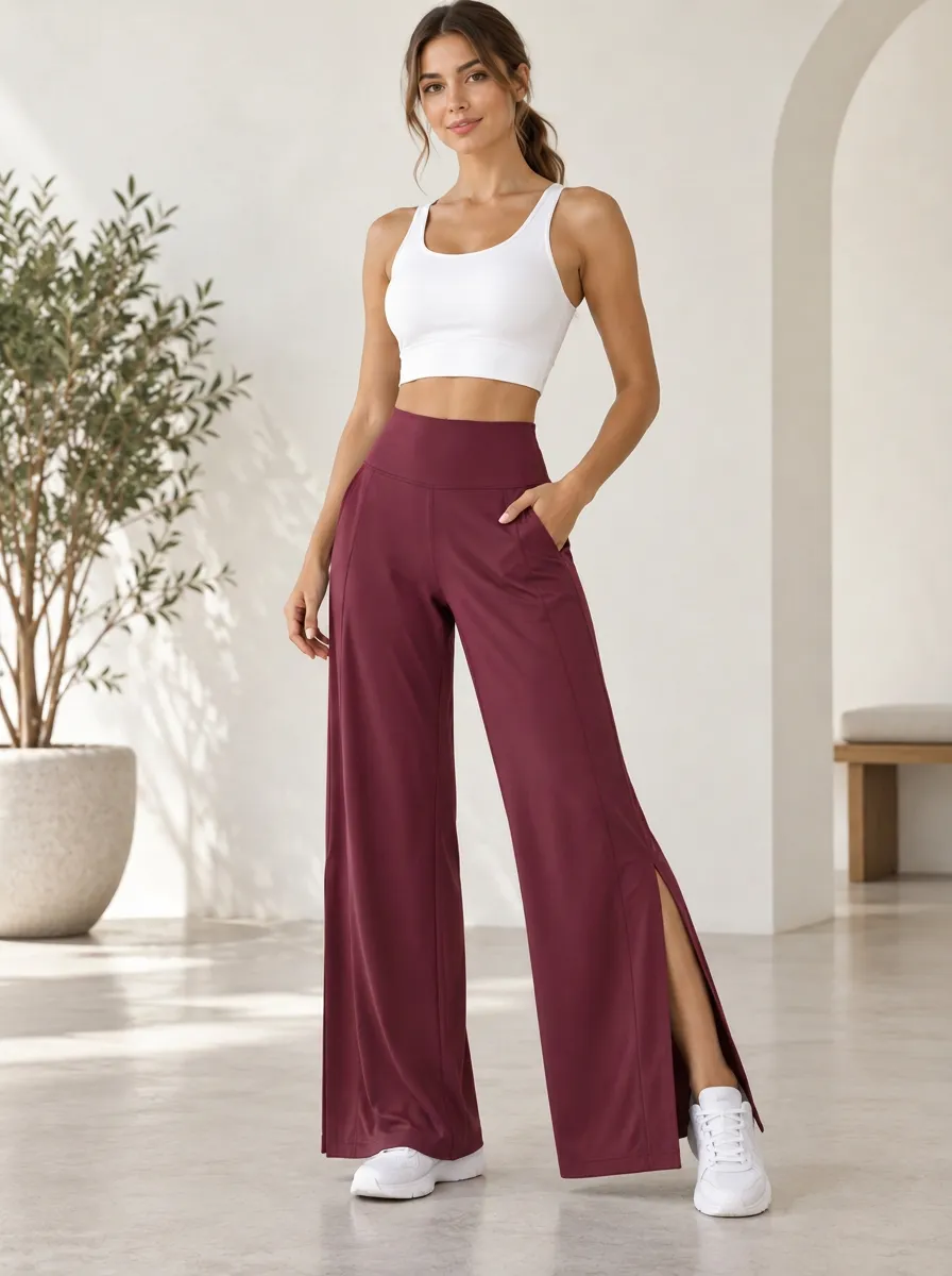 Daily Training Women's Wide Leg Split Hem Active Pants
