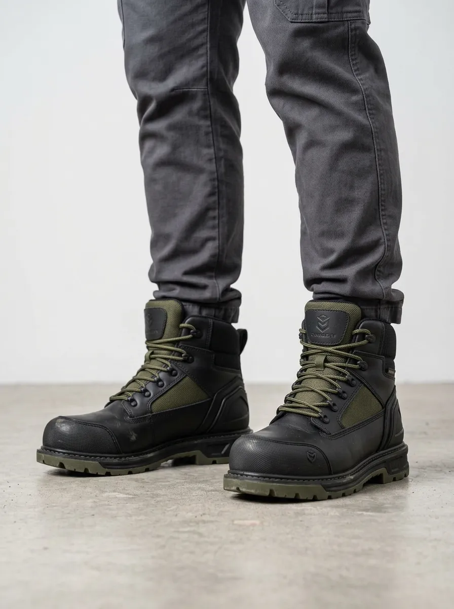 Men's Waterproof Construction Outdoor Graphic Detail Work Boots