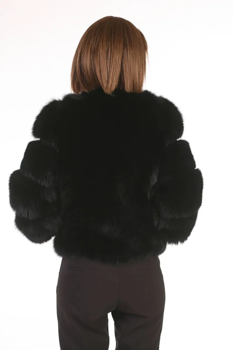Black Fox Fur Coat Women’s
