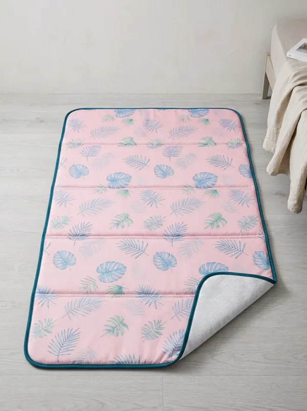 Tropical Summer Leaf Pattern Pattern Cooling Mat