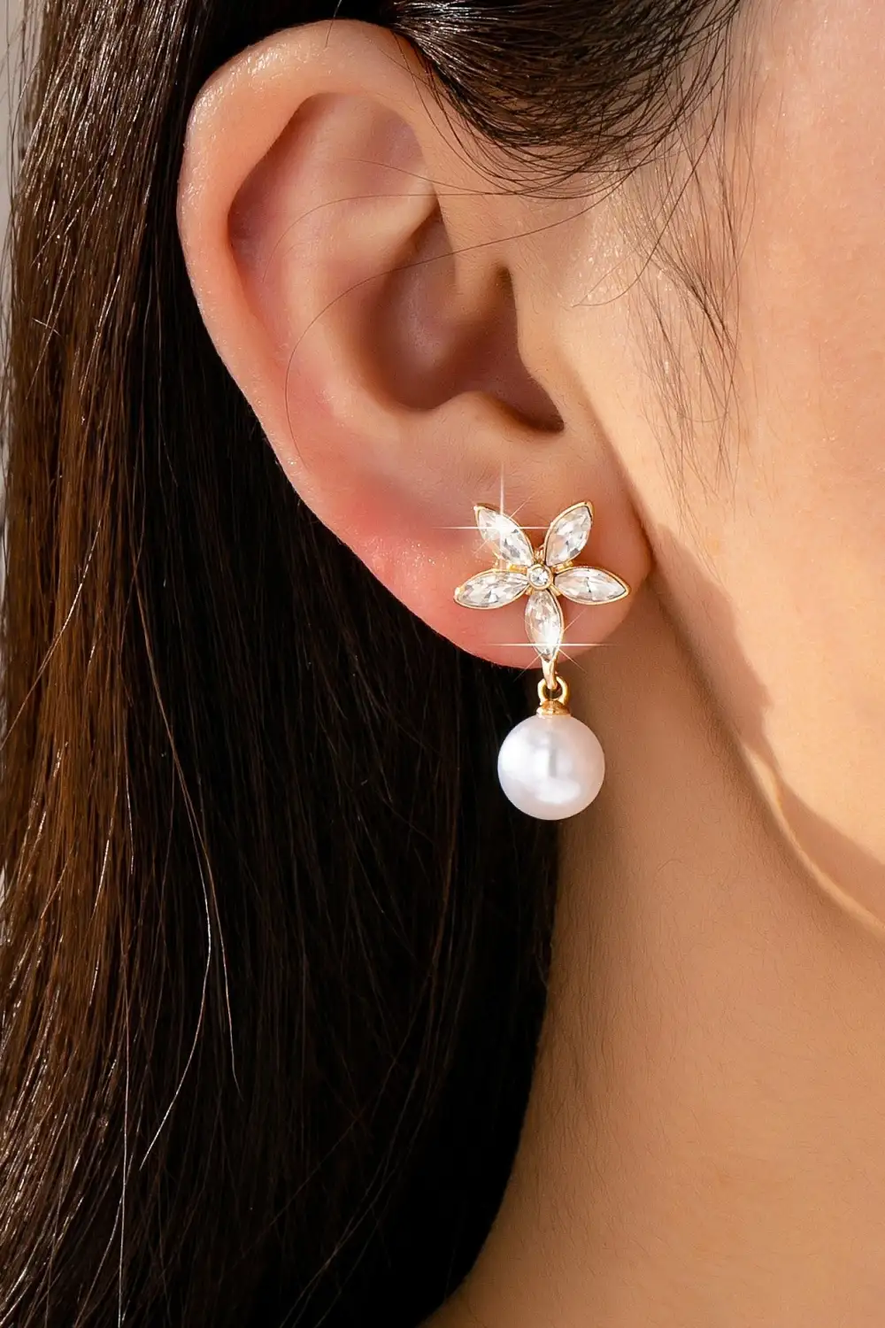 Glass Crystal Star Flower Round