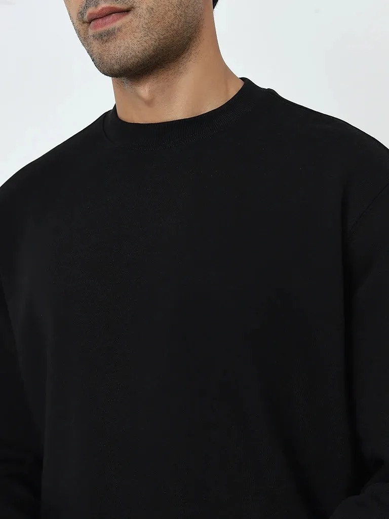 Casual Style  Solid Loose Cotton-Blend Sweatshirt