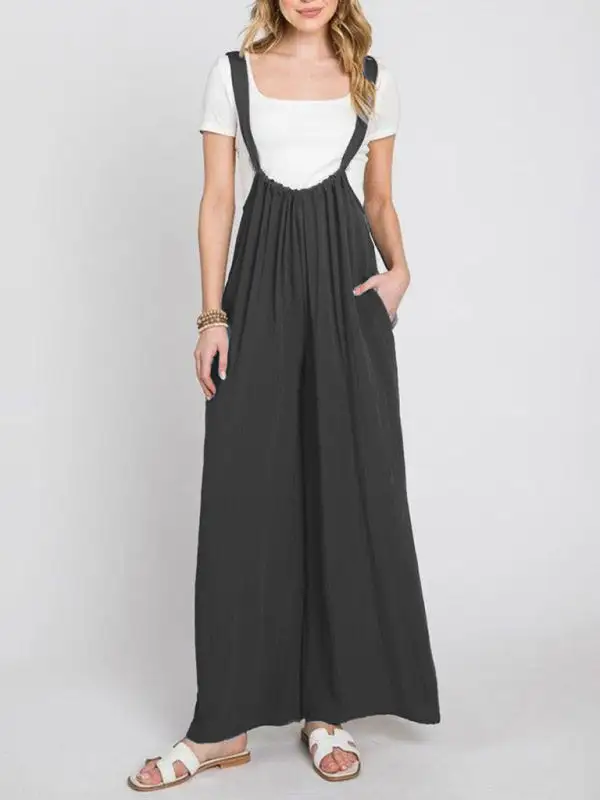Jumpsuit Clean All Match Lace Up Pants