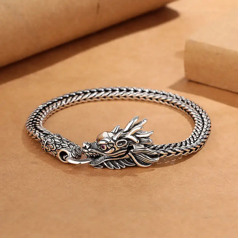 Copper Dragon Tone Retro Braided Bracelet