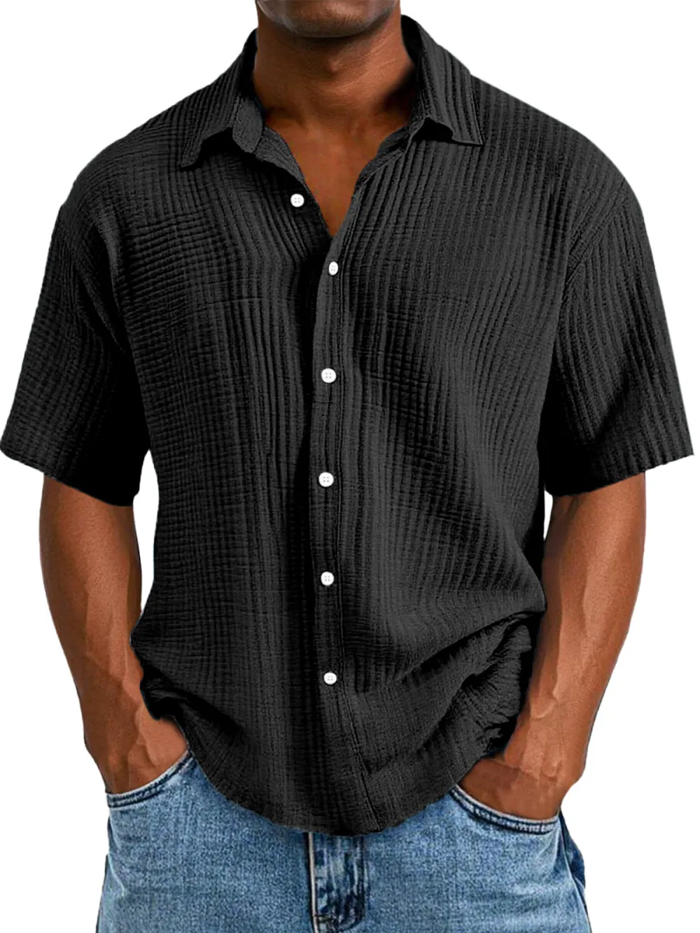 Short Sleeve Button Front Shirt