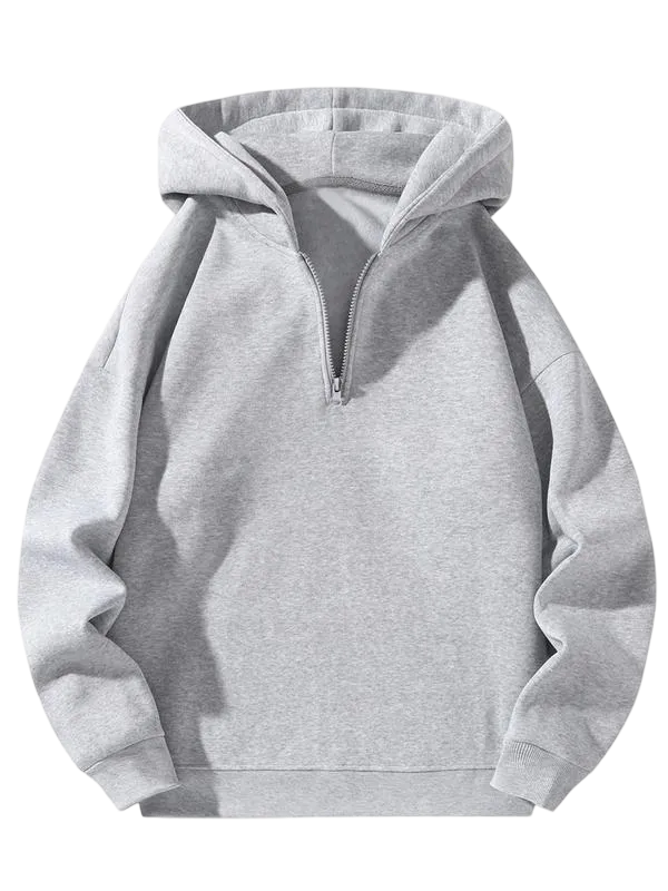 Men's regular fit solid color zip-up hoodie【CLEARANCE ONLY FOR TODAY】