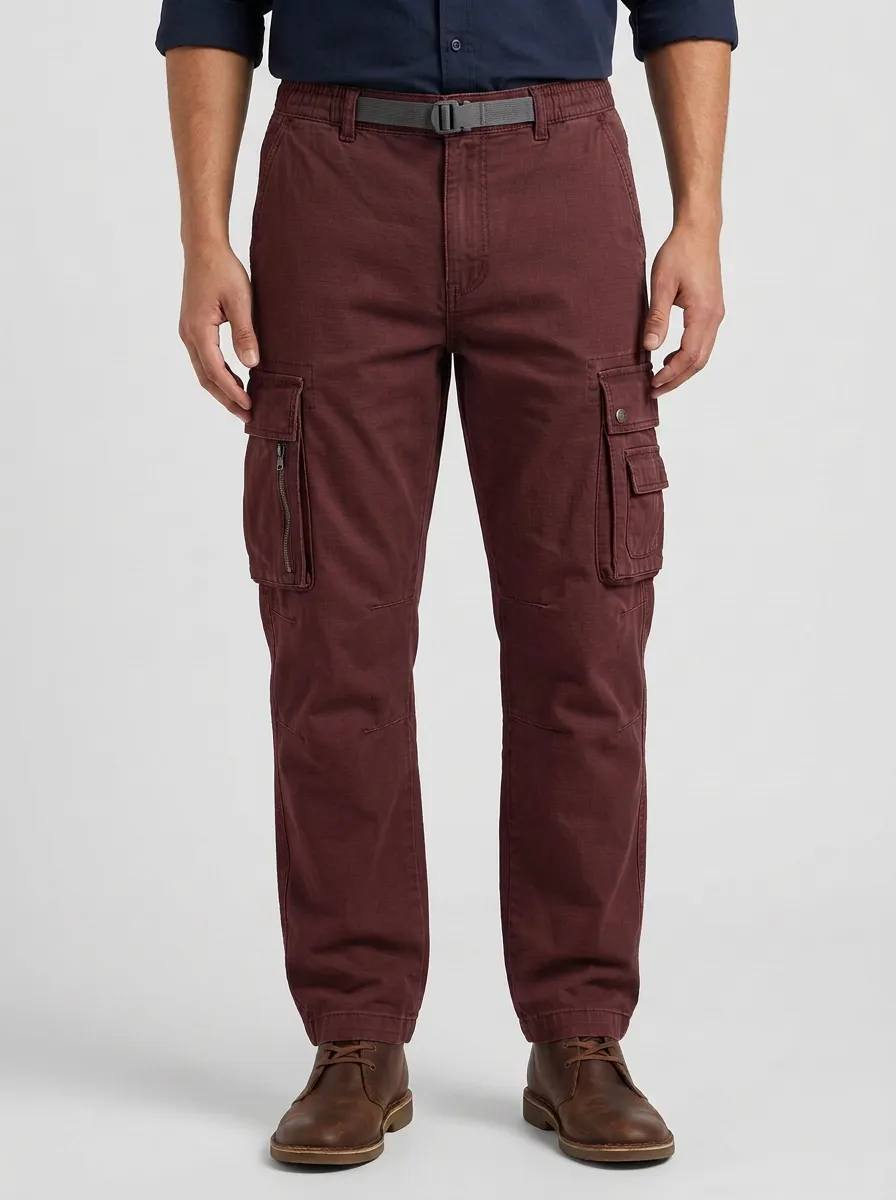 Men's Outdoor Tactical Grey Multi-Pocket Cargo Pants