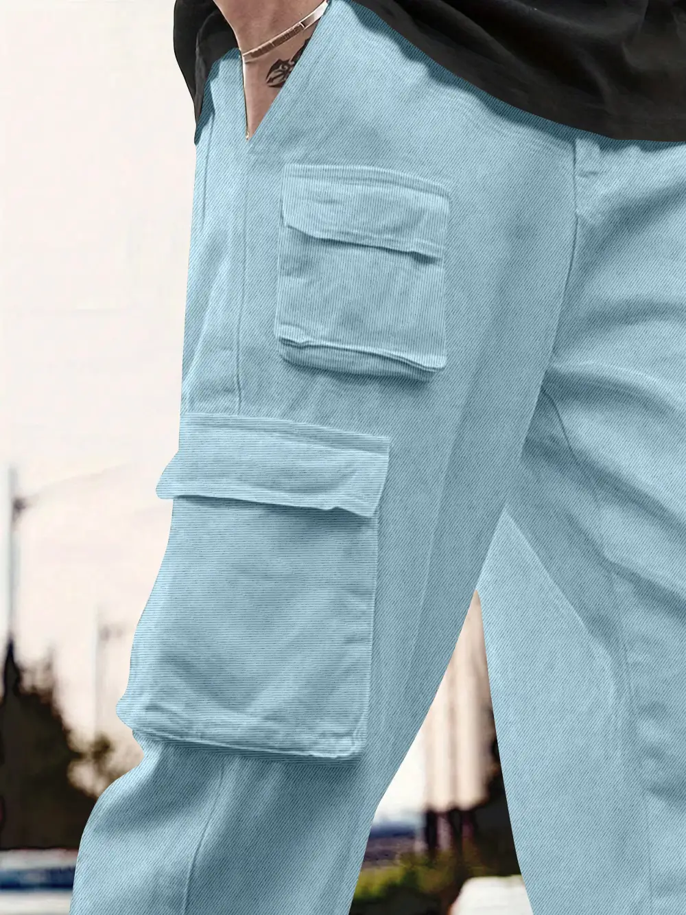 Tapered Travel Cotton For Track Cargo Pants