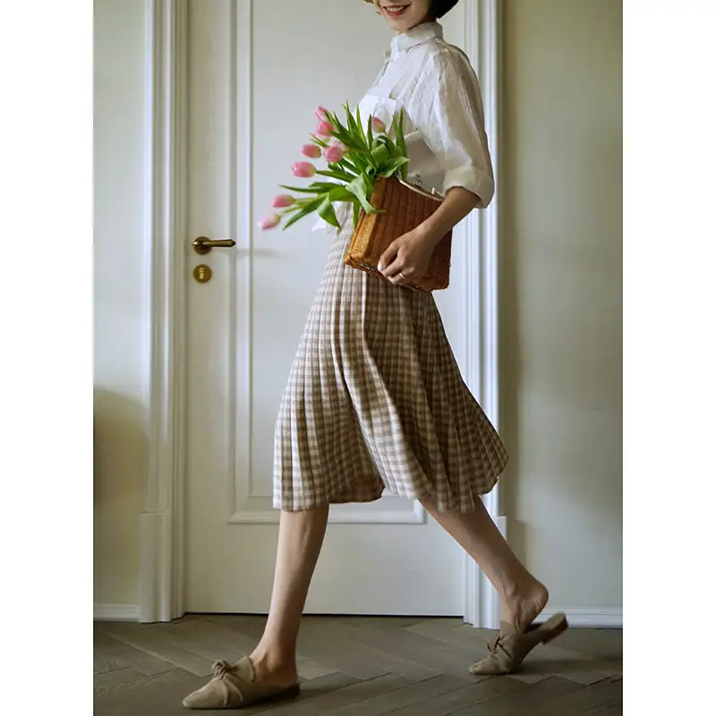 Subtle Everyday Everyday Casual Plaid Skirt