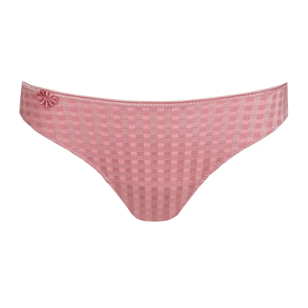 Women's Full Coverage Elastic Waistband Cotton Gusset Floral Embroidery Cotton Checkered Soft Fabric Stretch Fit Bikini Panty