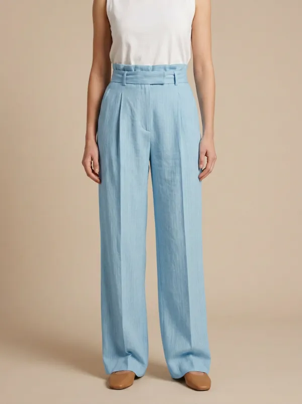 Polished High Rise Wide Leg Pants