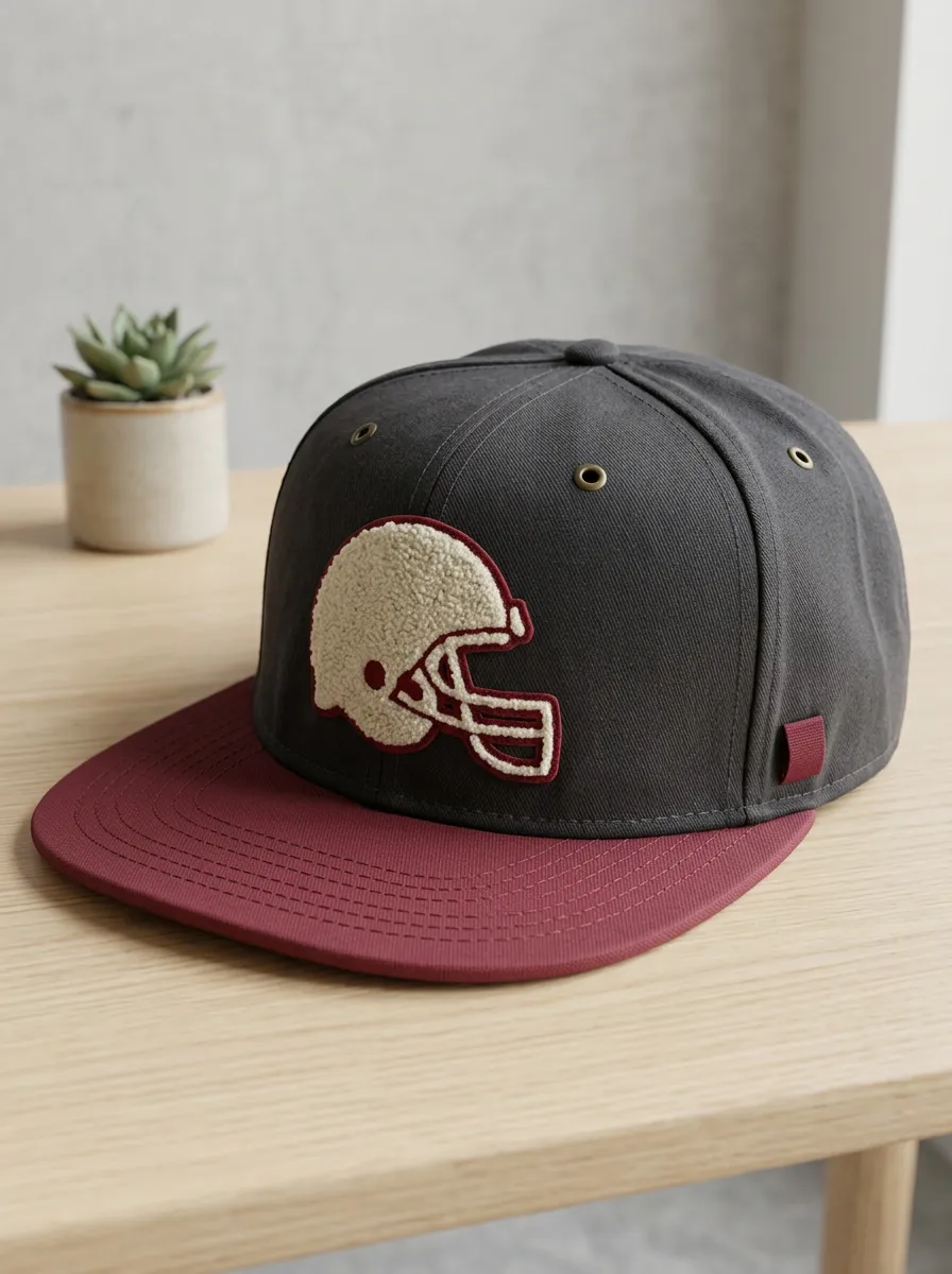 Men's Team Spirit American Football Fan Helmet Embroidered Snapback Cap