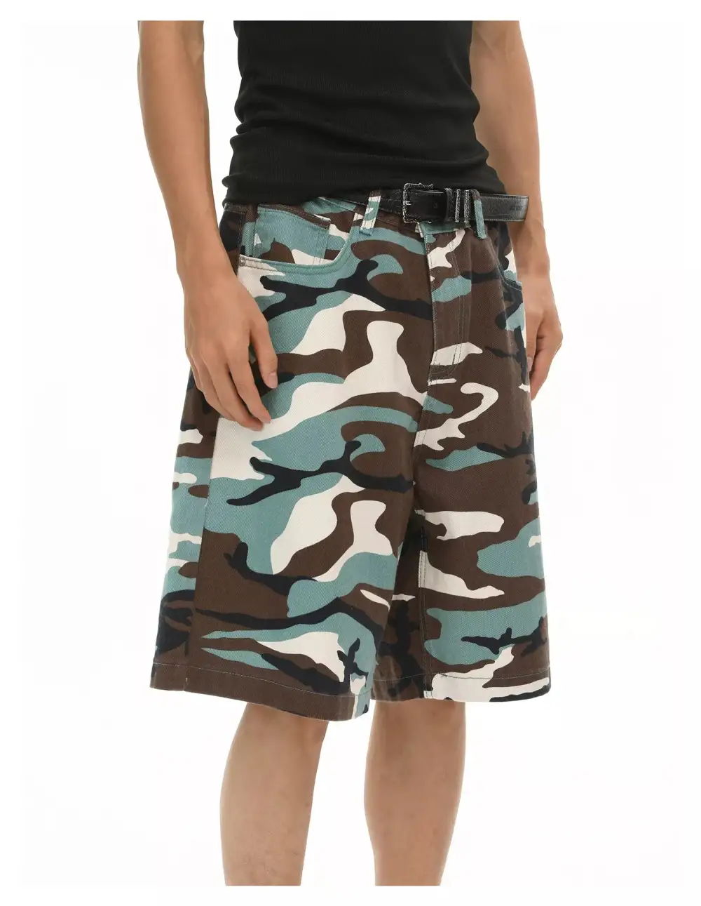 Men's Camouflage Denim Shorts