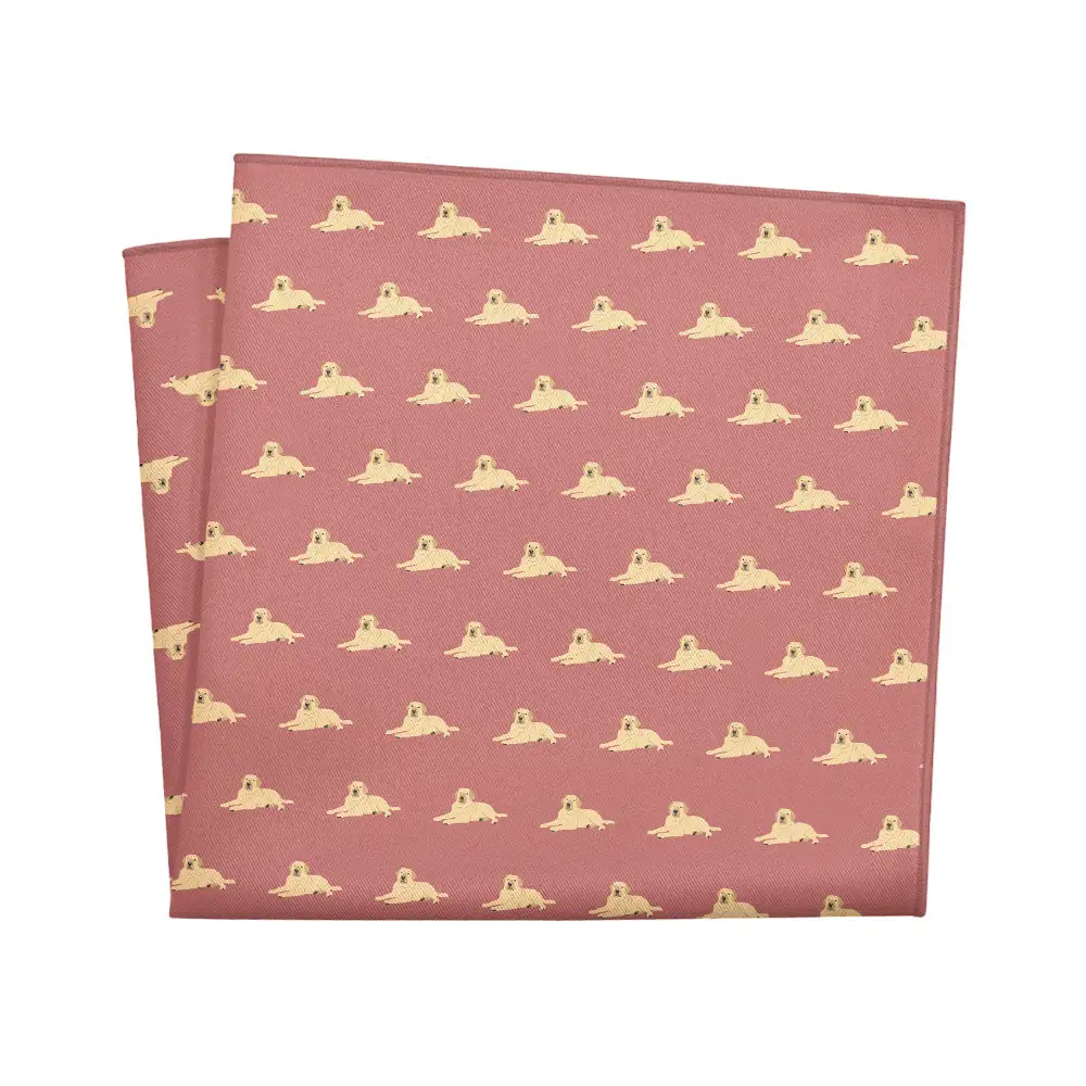 Polished Balanced Animal Motif Dog Motif Pocket Square
