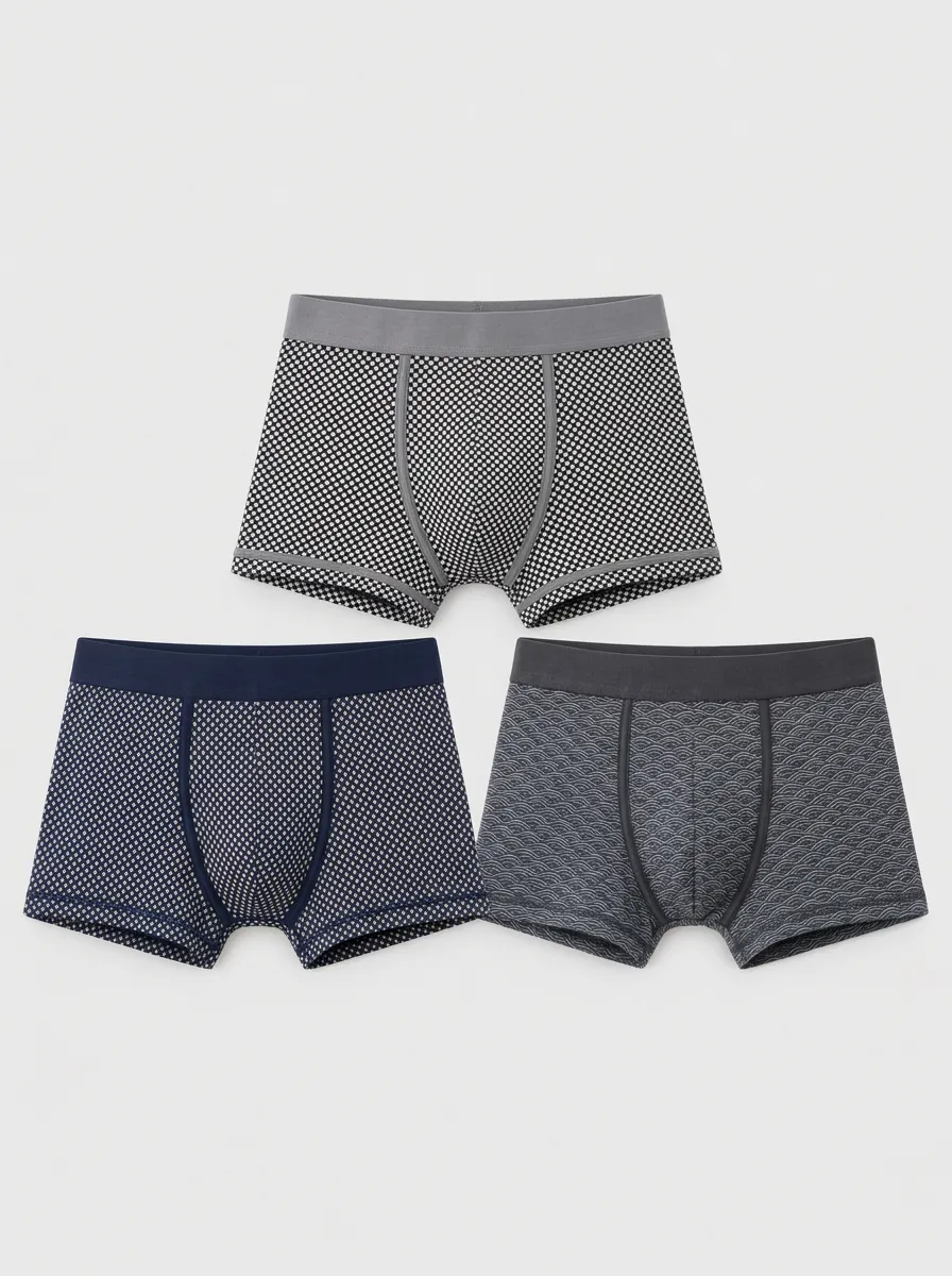 Men's Geometric Boxer Briefs 3-Pack