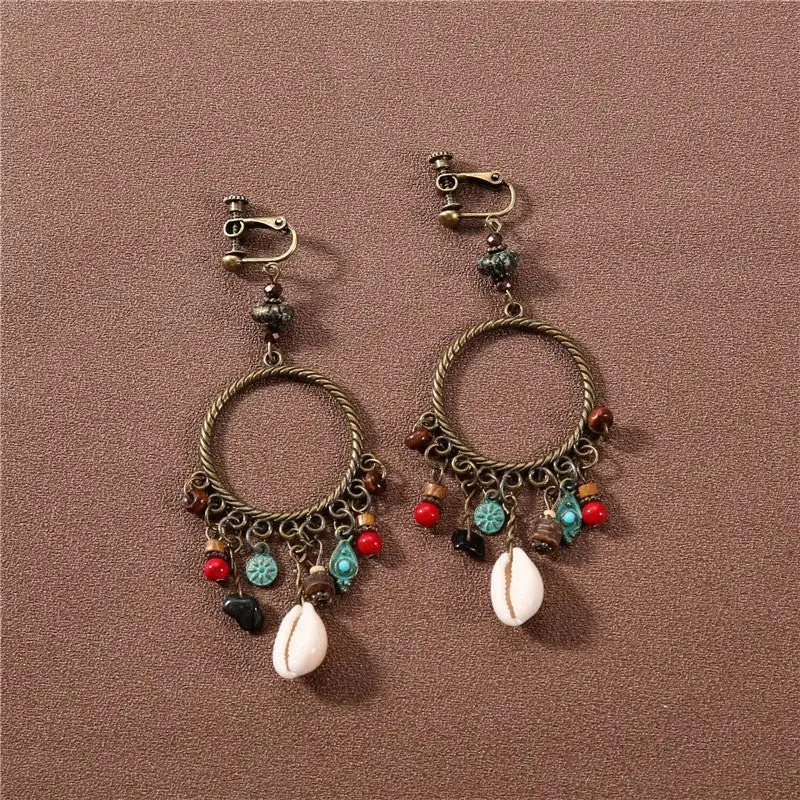 Tassel Spiral Drop Earrings