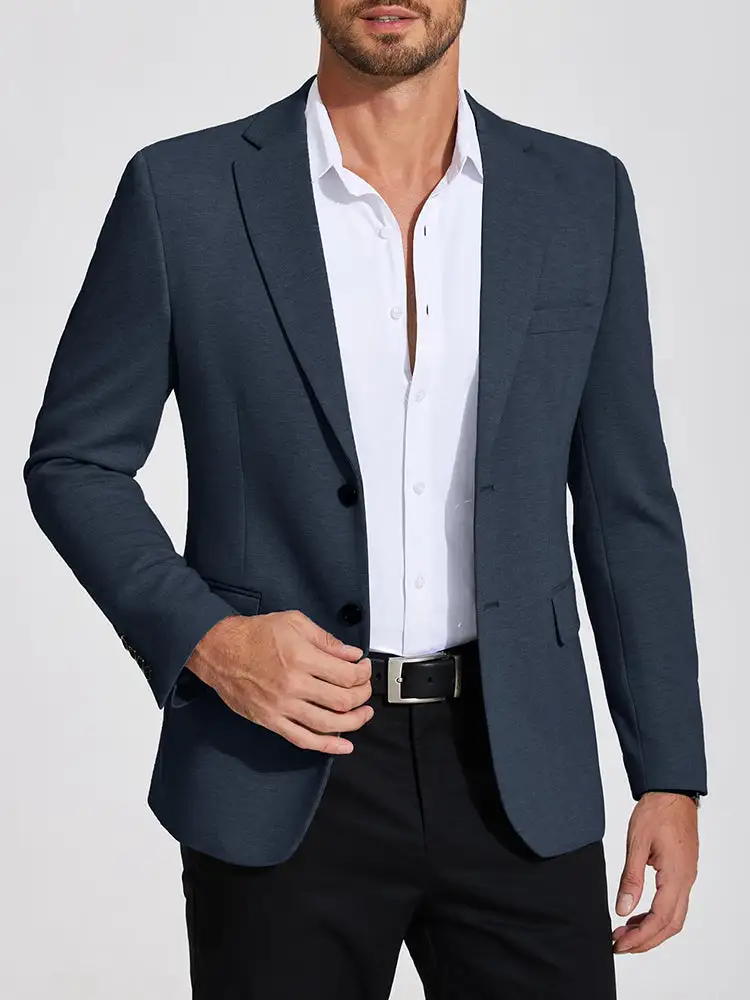 Warm Business Casual Two Buttons Suit Jacket Blazer