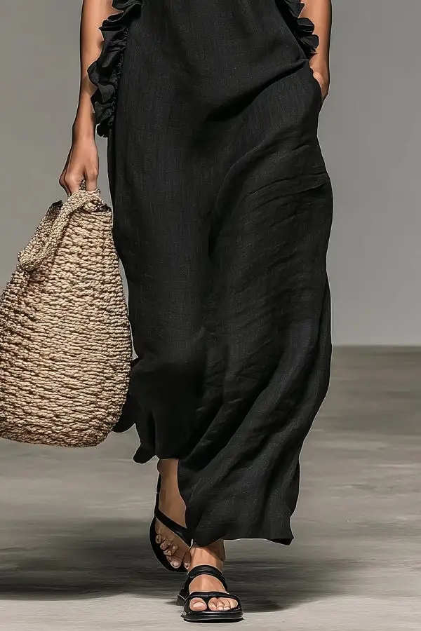 Versatile Modern Ruffled Ruffle Sleeve