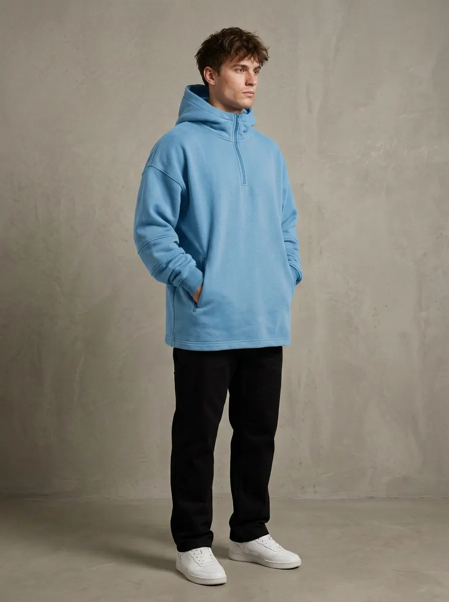 All Day Quarter Zip Unisex Pullover Hoodie