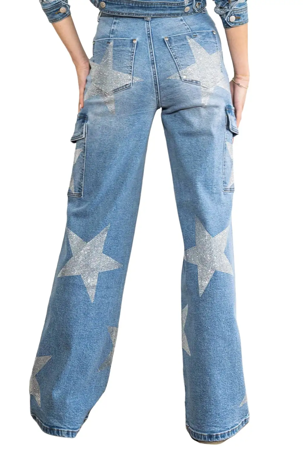 Wide-Leg Cargo Jeans