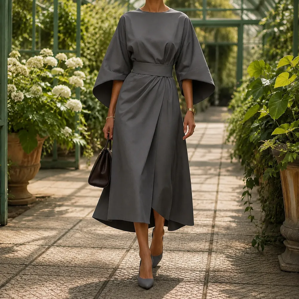 Graceful Refined Women's Midi Dress