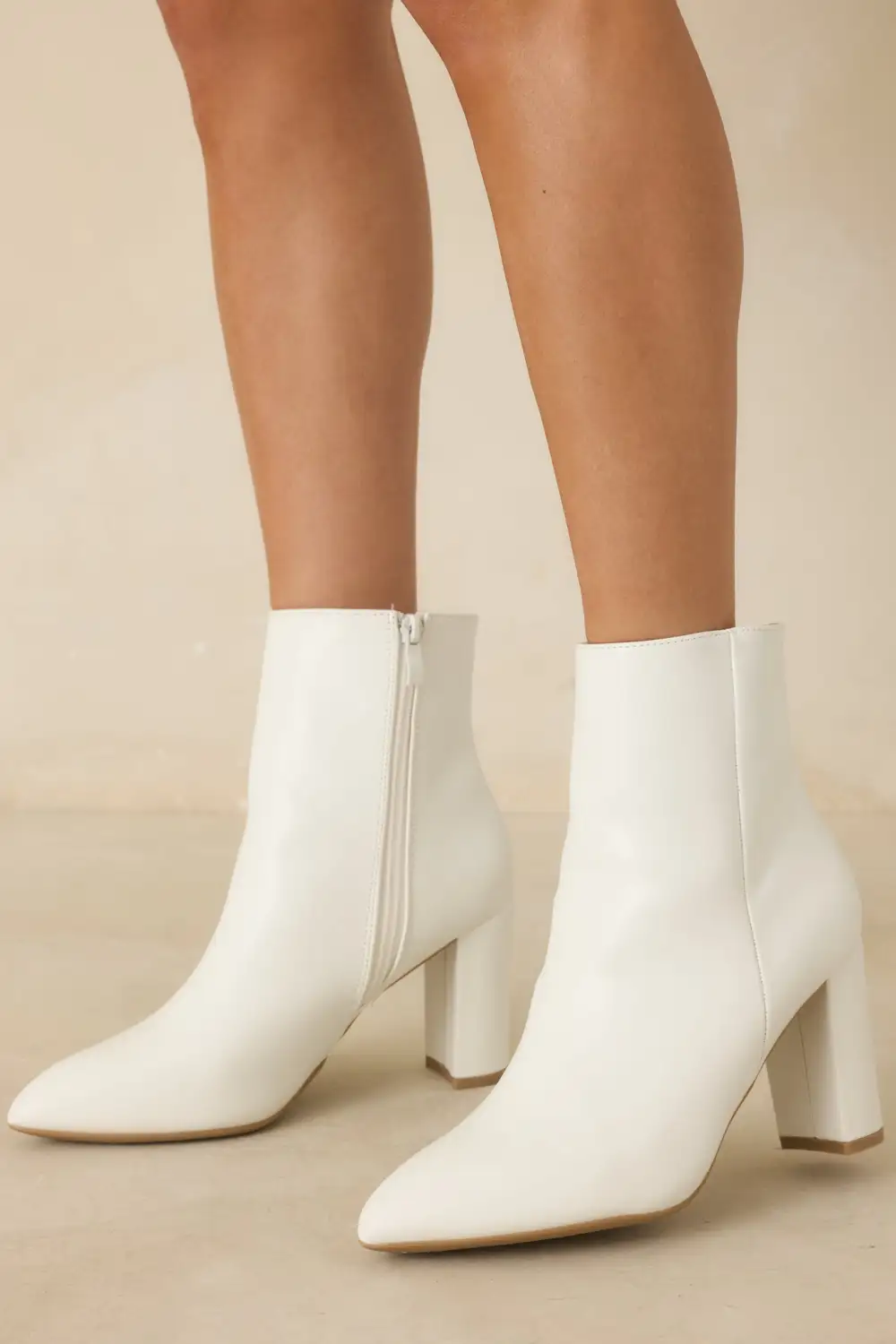 Faux Leather Leather Boots