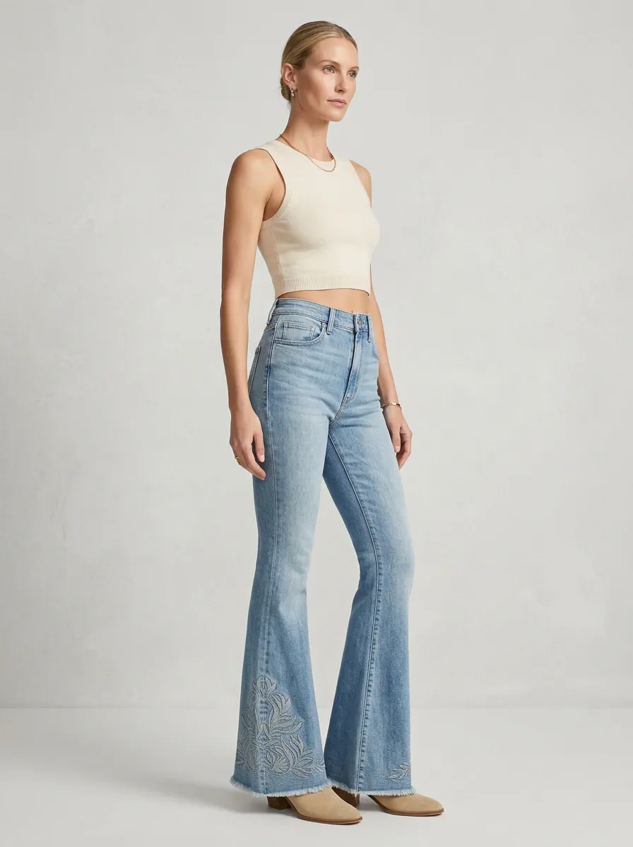 Women's Wide Leg Denim Jeans