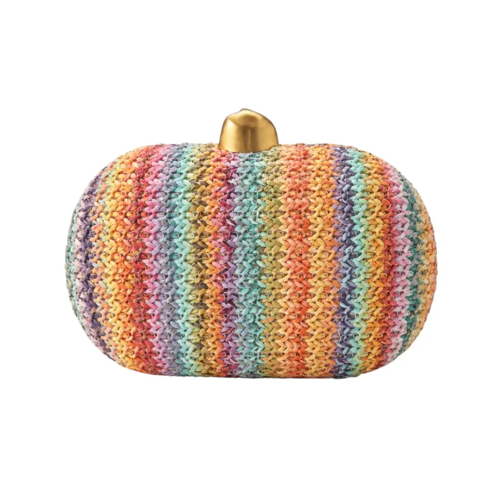 Twist Straw Clutch Crossbody Bag - Rainbow