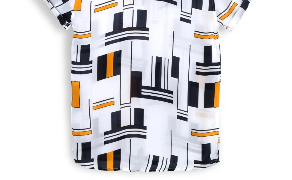 White Printed Rayon Shirt