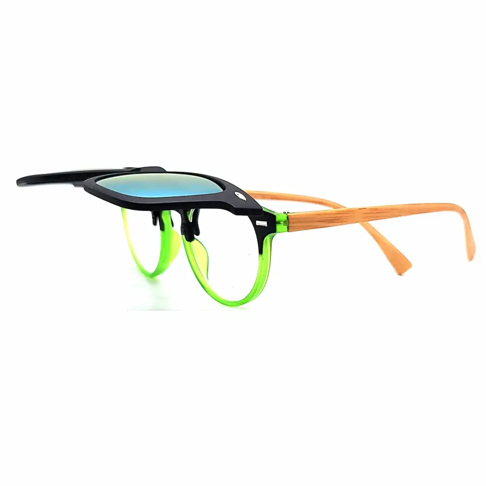 60mm Wayfarer Polarized Full-Frame Clip-On Sunglasses