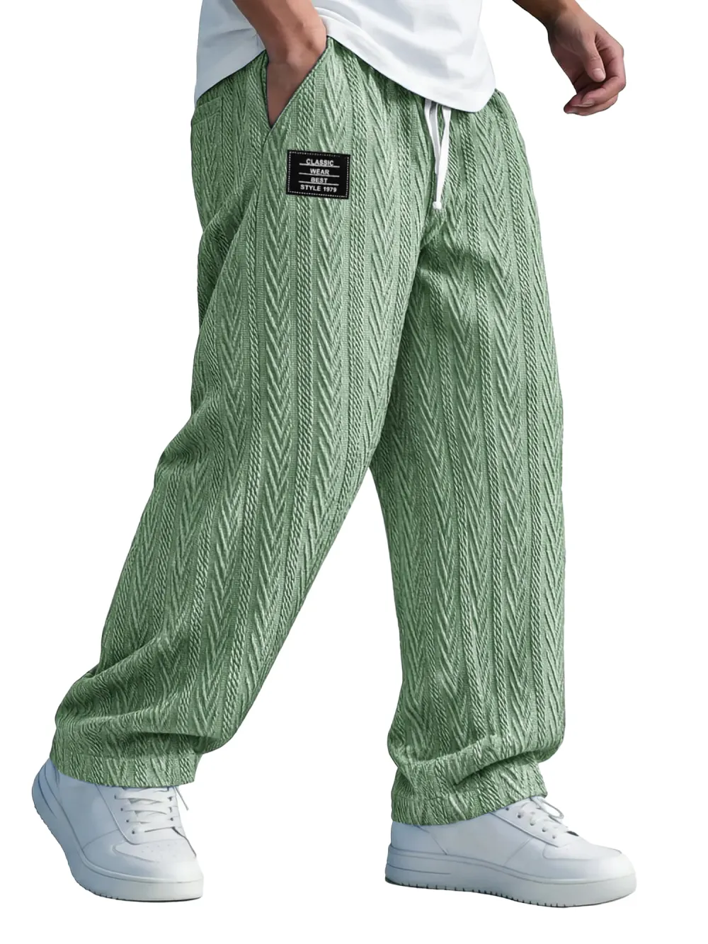 Everyday Jacquard Pull On Trousers