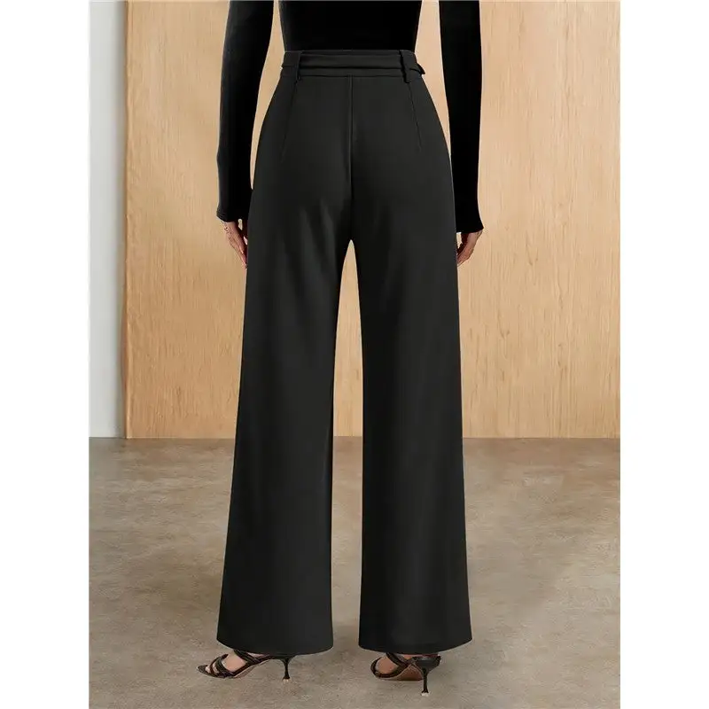 Women's High Waist Straight Leg Pants