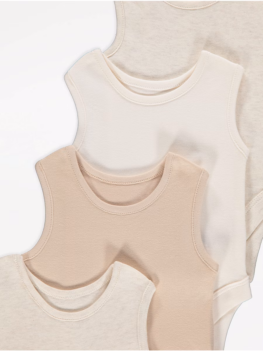 Neutral Sleeveless Bodysuits 5 Pack detail 1