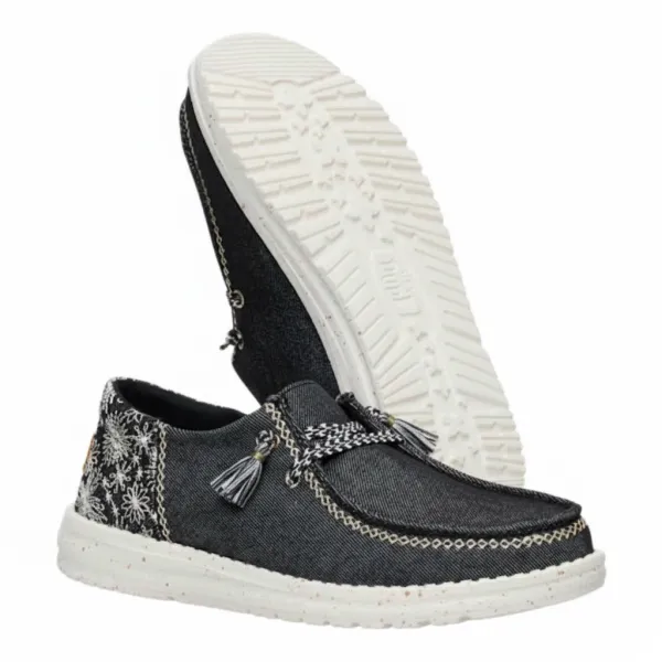 Funk Embroidered Floral Casual Shoes For Women