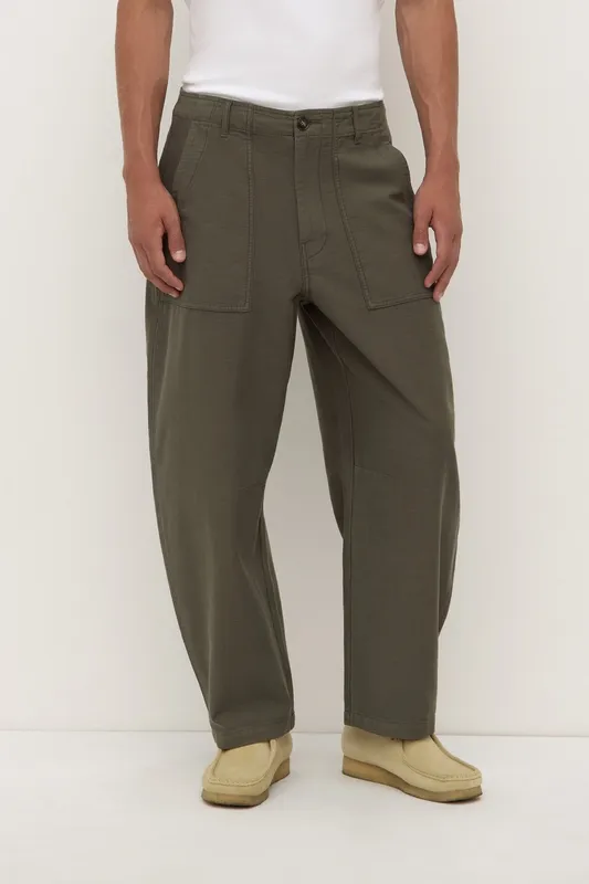 Moss Barrel Leg Utility Pants