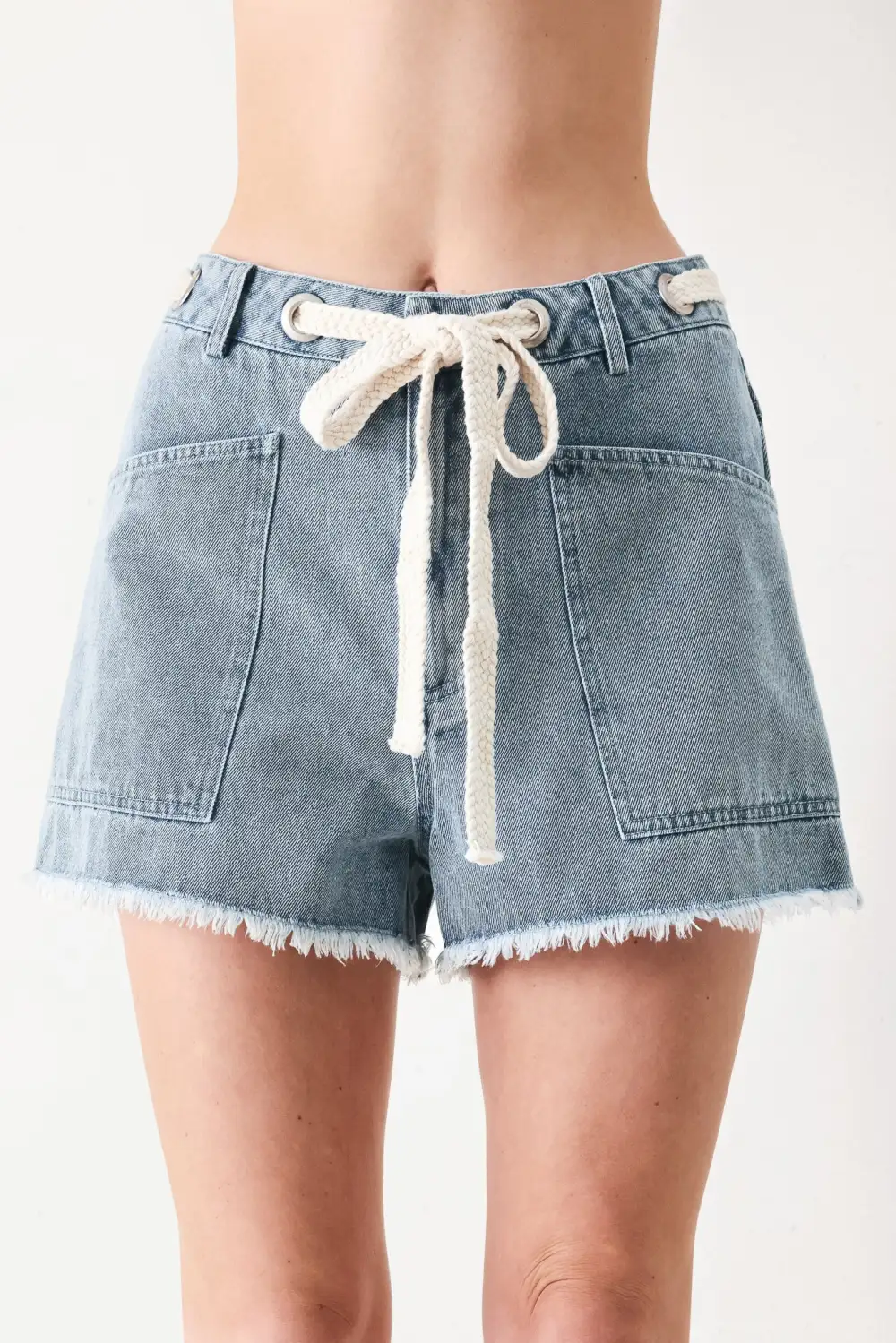 Pocketed Denim Shorts