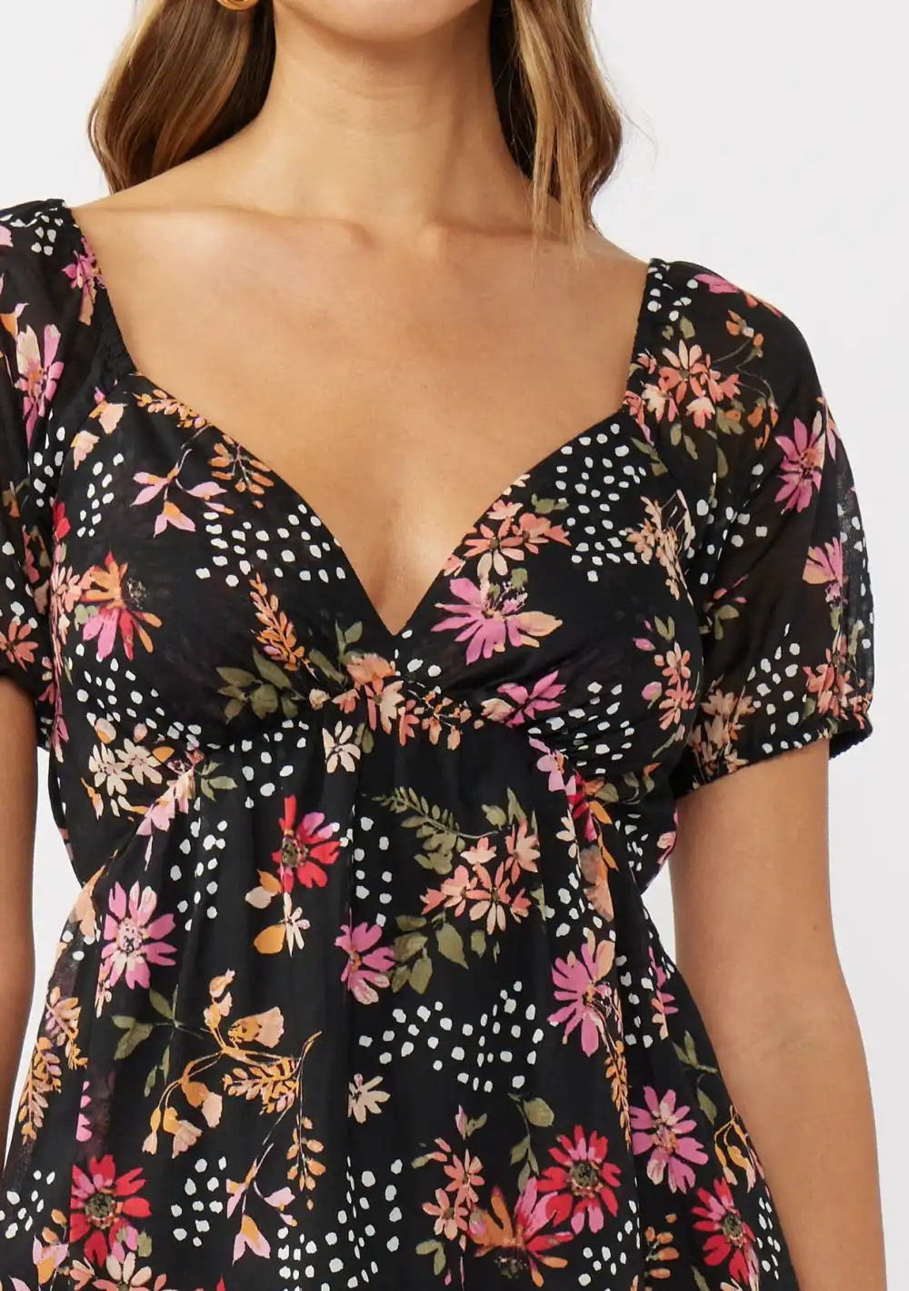 Cutout Back Short Sleeve Dress