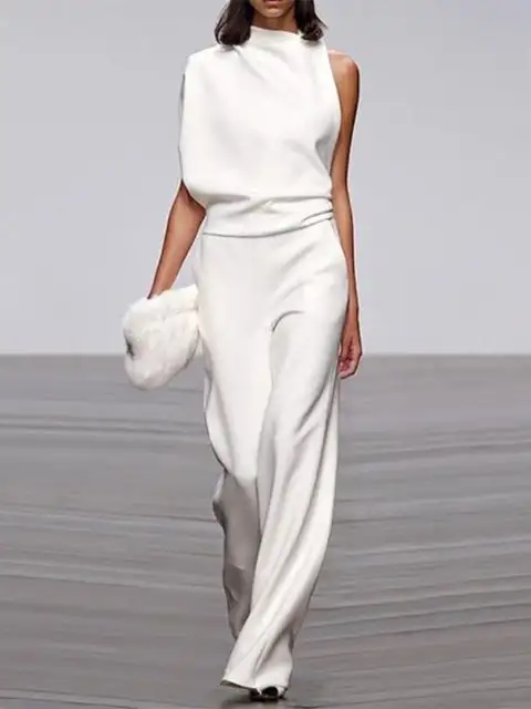Layered Halter Neck Jumpsuit