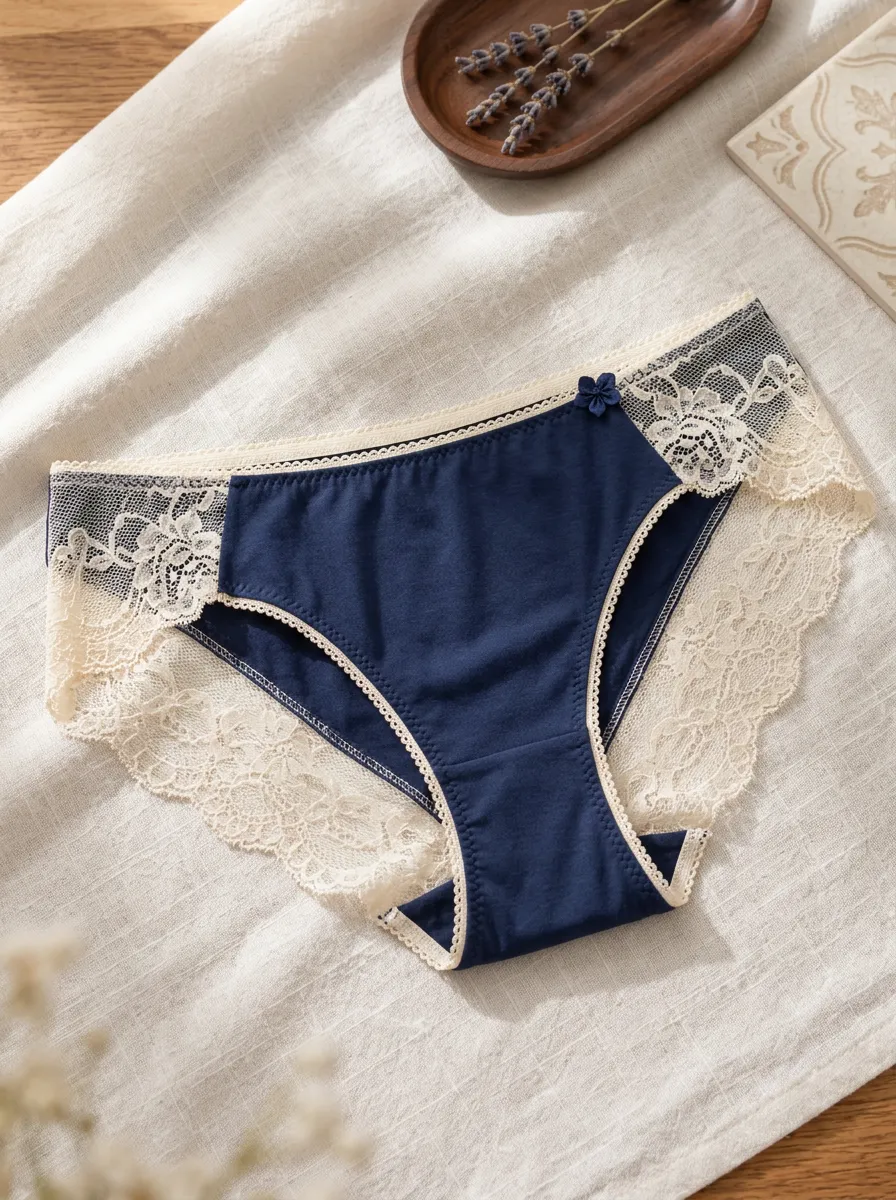 Women's Minimal Floral Lace Trimmed Panties