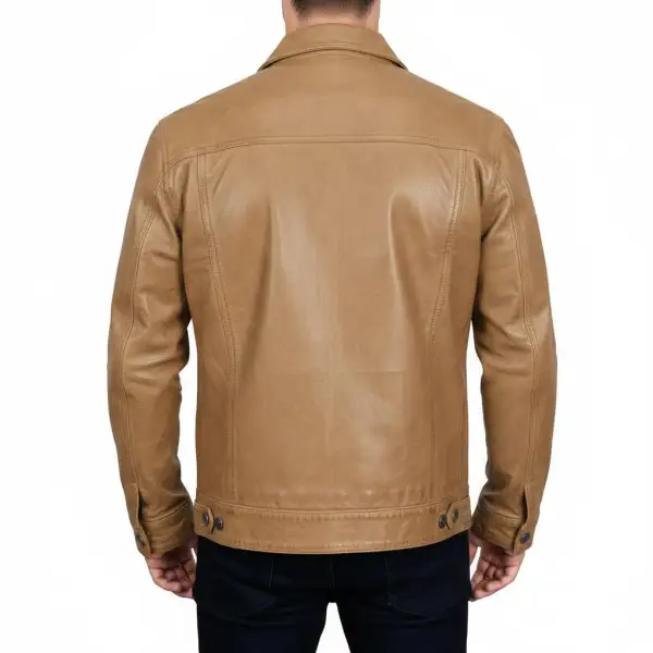 Leather Biker Trucker Multi Pocket Jacket