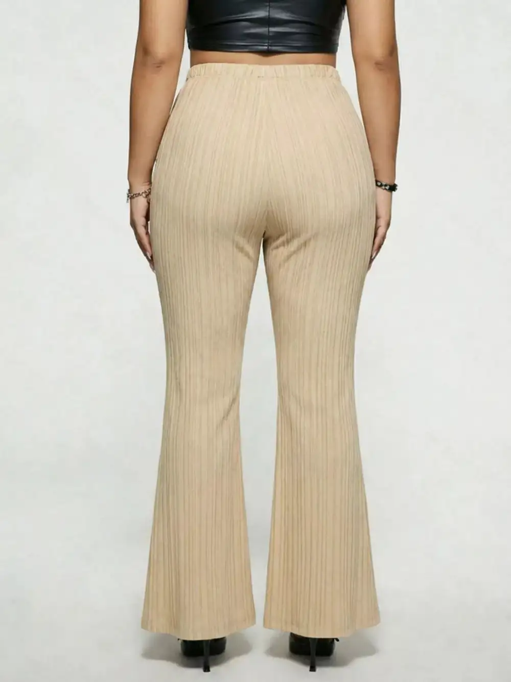 Plus Size High Waist Flare Pants