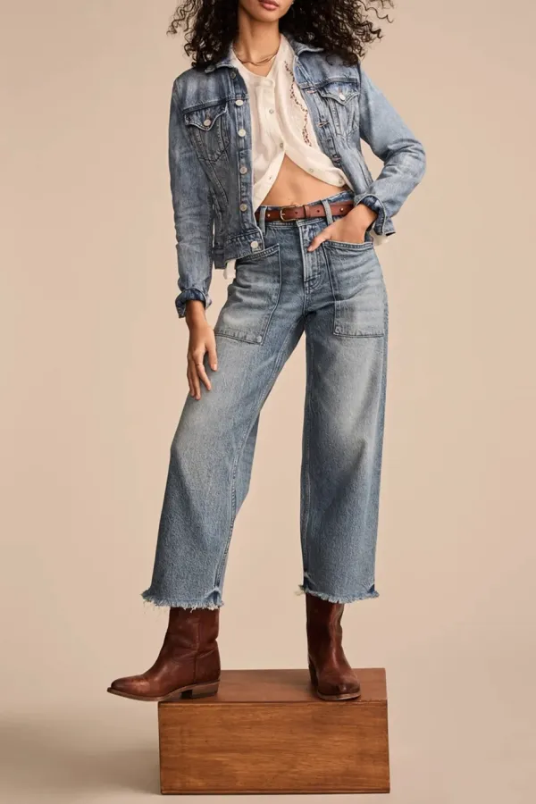 Crop Patch Pocket Wide Leg