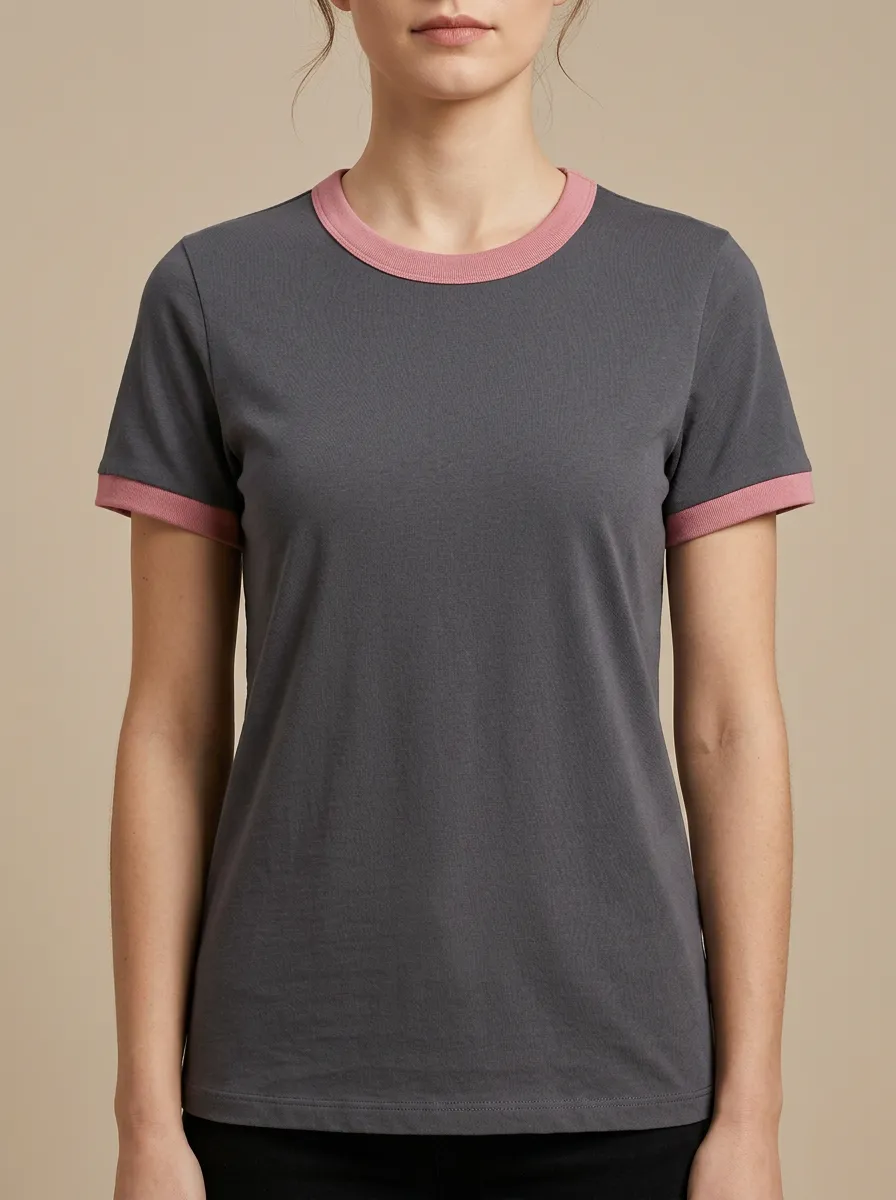 Women's Clean-Finish Crewneck Ringer T-Shirt