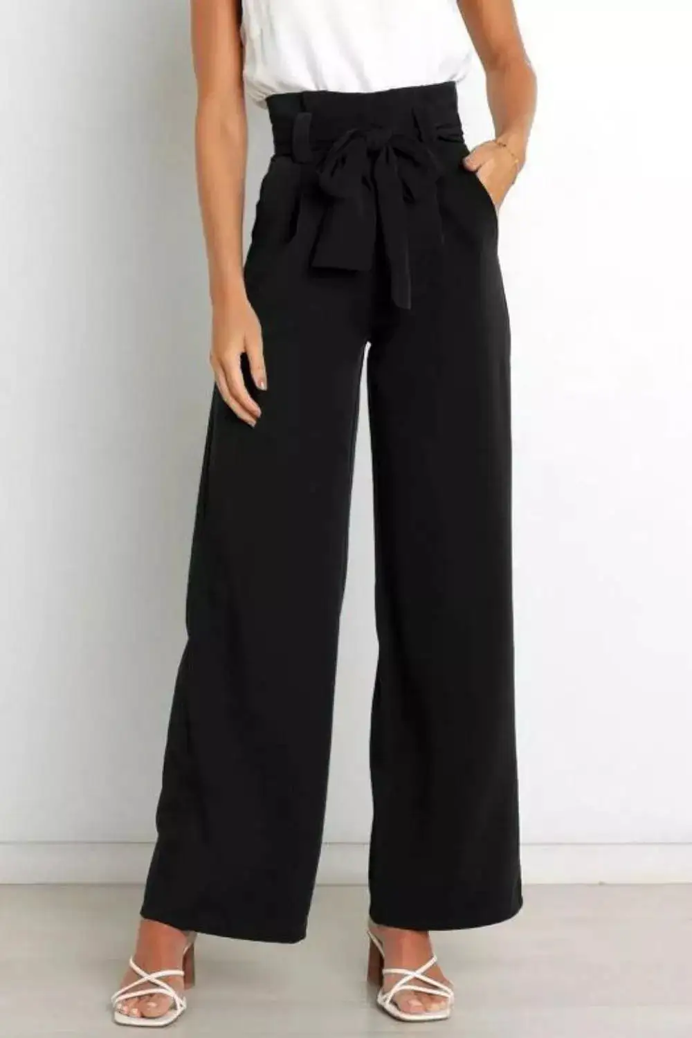 Wide Leg High Waist Pocketed Everyday Pants