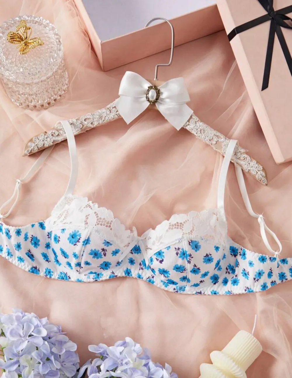 Refined Floral Underwire Bra And Panty Set
