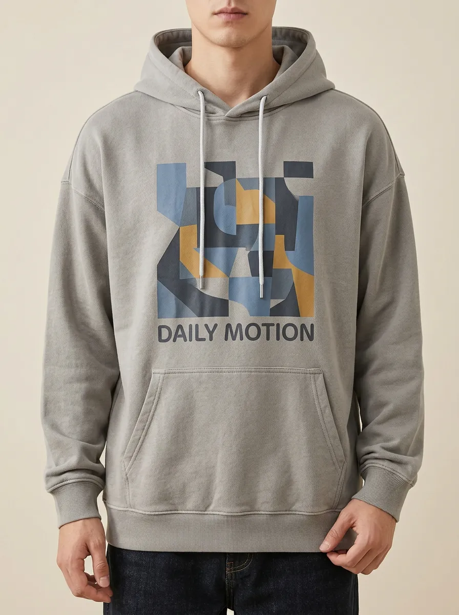 Men's Everyday Daily Motion Geometric Abstract Print Hoodie